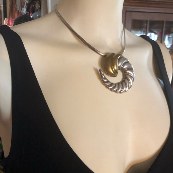 Vintage Sterling Silver Cornucopia Brooch Mexico Taxco - Picture 5 of 9